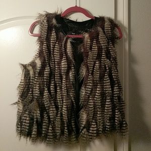 2 Faux Fur Vests